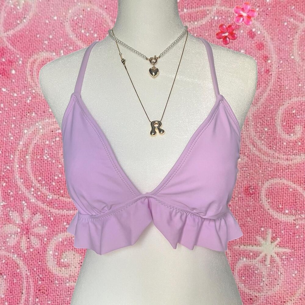 Target Lilac Ruffle Bikini Top